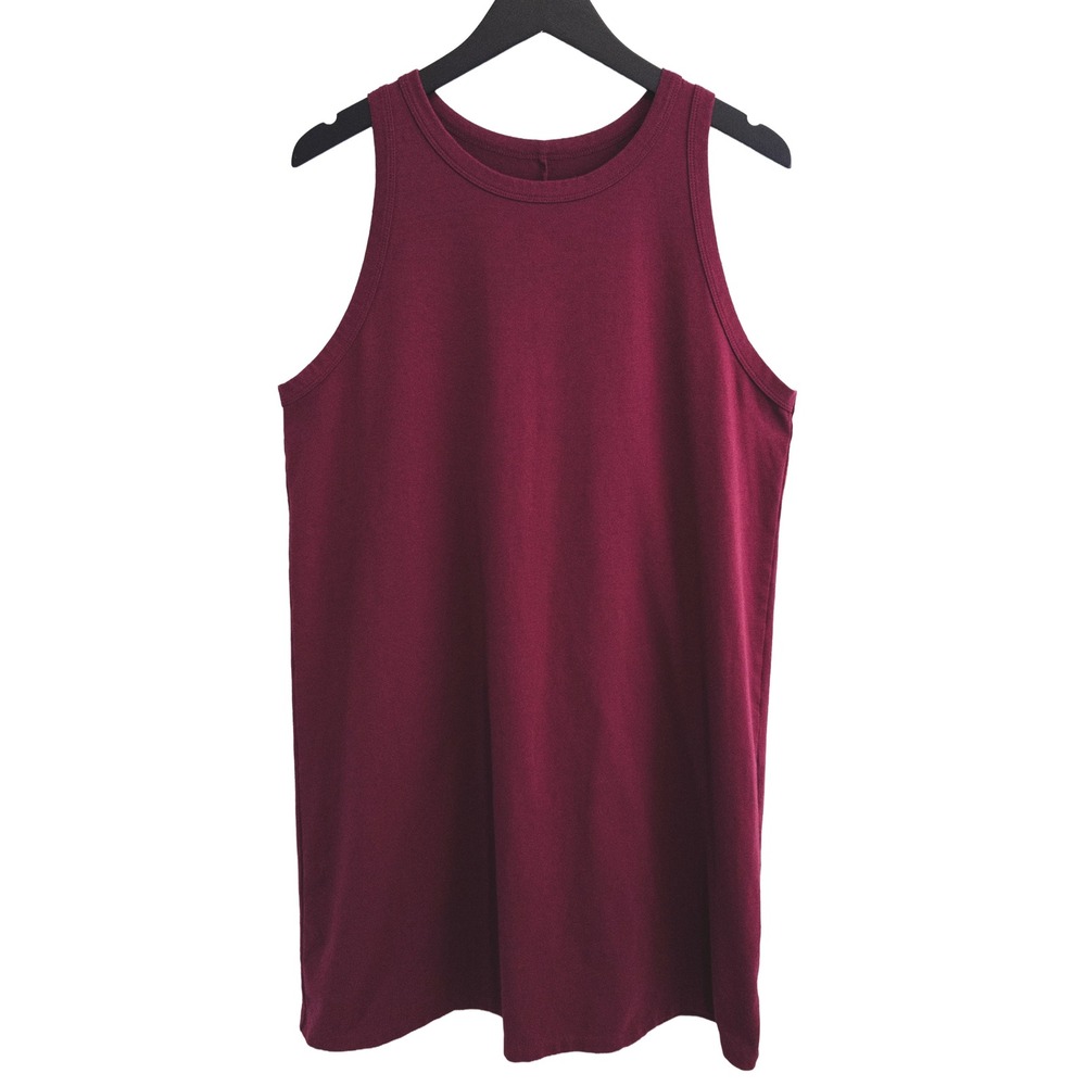 A New Day T-Shirt Dress Womens XL Wine Red Sleeveless Knit Casual‎ Mini